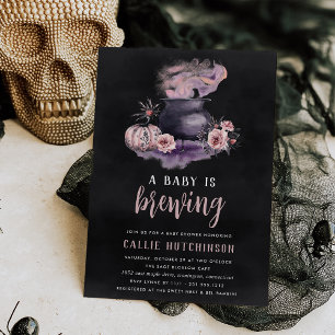 Een Baby breekt   Cute Halloween Baby shower Kaart