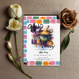 Een Baby breekt | Cute Halloween Baby shower Kaart