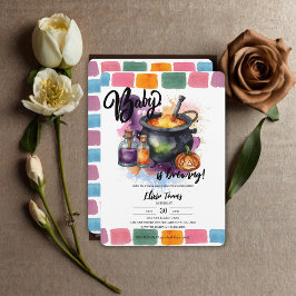 Een Baby breekt | Cute Halloween Baby shower Kaart