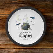 Een Baby breekt | Cute Halloween Baby shower Papieren Bordje