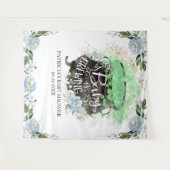 Een Baby breekt de achtergrond van het Baby shower Wandkleed (Voorkant (horizontaal))