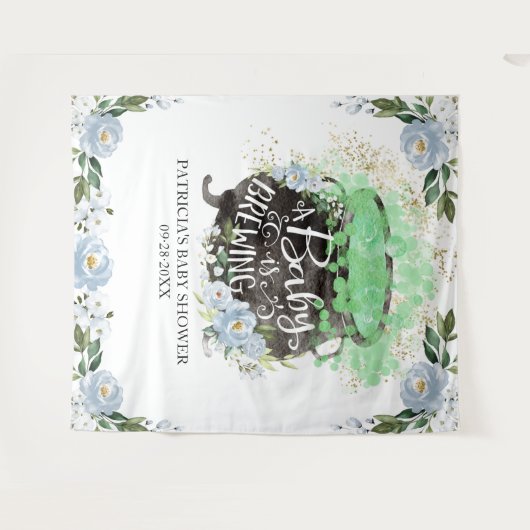 Een Baby breekt de achtergrond van het Baby shower Wandkleed (Voorkant (horizontaal))