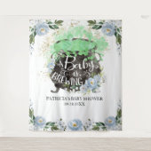 Een Baby breekt de achtergrond van het Baby shower Wandkleed (Voorkant)