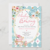 Een Baby breekt de Baby shower van de Tea Partij r Kaart (Voorkant)