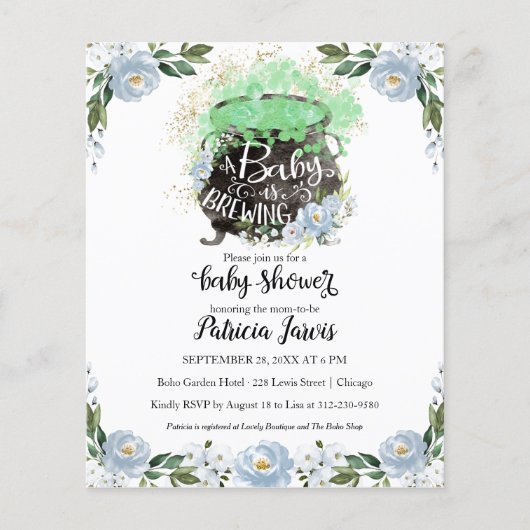 Een Baby breekt de begrotingsuitnodiging van het B (Voorkant)