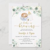 Een Baby breekt groenery Koffee Baby shower Kaart (Voorkant)