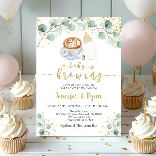 Een Baby breekt groenery Koffee Baby shower Kaart