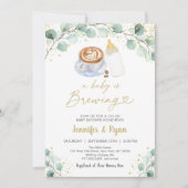 Een Baby breekt groenery Koffee Baby shower Kaart (Voorkant)