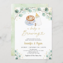 Een Baby breekt groenery Koffee Baby shower