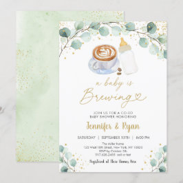 Een Baby breekt groenery Koffee Baby shower Kaart