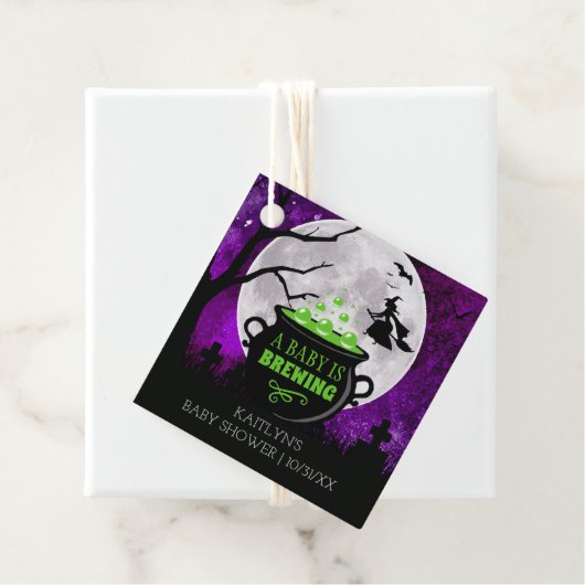 Een Baby breekt halloween Baby shower Bedankjes Labels (In situ)