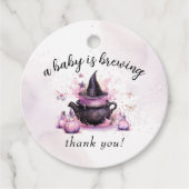 Een Baby breekt halloween Baby shower Bedankjes Labels (Voorkant)