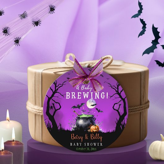 Een Baby breekt halloween Baby shower Bedankjes Labels