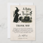 Een Baby breekt halloween Baby shower Bedankkaart (Voorkant)