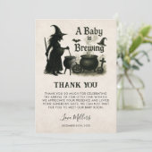 Een Baby breekt halloween Baby shower Bedankkaart (Staand voorkant)
