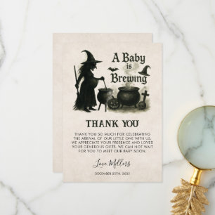 Een Baby breekt halloween Baby shower Bedankkaart