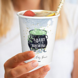 een baby breekt Halloween Baby shower Blue Papieren Bekers