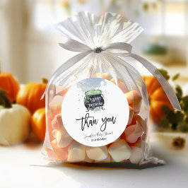 een baby breekt Halloween Baby shower Blue Ronde Sticker