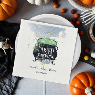 een baby breekt Halloween Baby shower Blue Servet