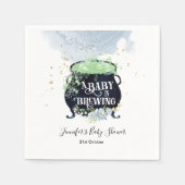 een baby breekt Halloween Baby shower Blue Servet (Voorkant)