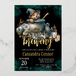 Een Baby breekt halloween Baby shower Folie Uitnodiging