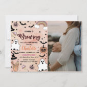 Een Baby breekt halloween Baby shower Kaart (Voorkant)