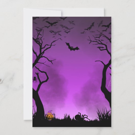 Een Baby breekt halloween Baby shower Kaart (Achterkant)