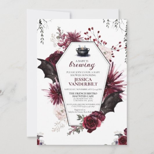 Een Baby breekt halloween Baby shower Kaart (Voorkant)