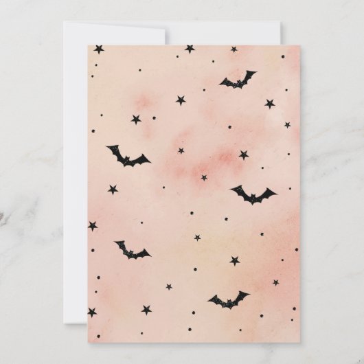 Een Baby breekt halloween Baby shower Kaart (Achterkant)