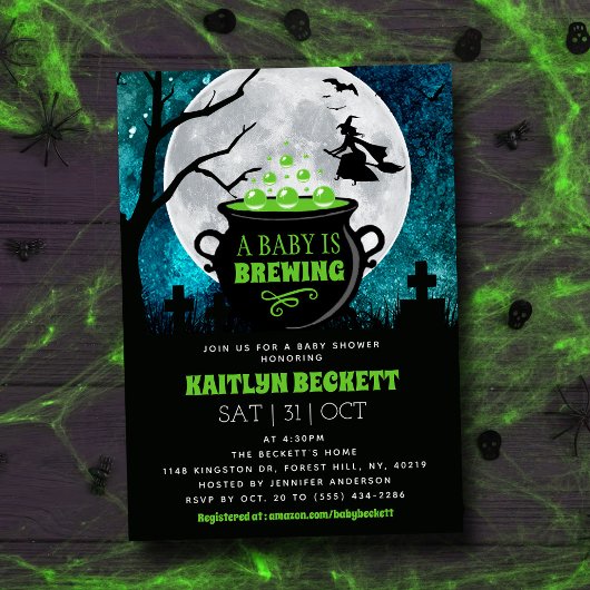 Een Baby breekt halloween Baby shower Kaart