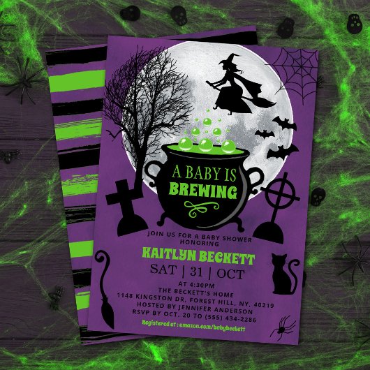 Een Baby breekt halloween Baby shower Kaart