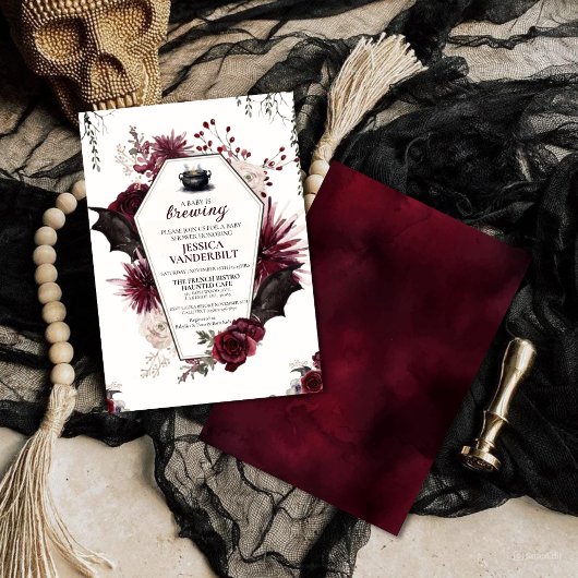 Een Baby breekt halloween Baby shower Kaart