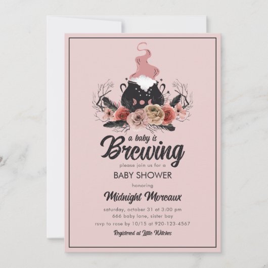 Een Baby breekt halloween Baby shower Kaart (Voorkant)