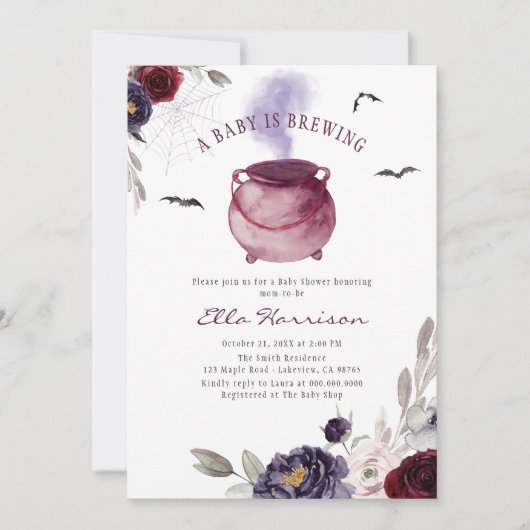 Een Baby breekt halloween Baby shower Kaart (Voorkant)