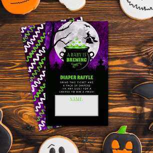 Een Baby breekt halloween-Baby shower luier Informatiekaartje