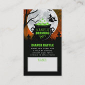 Een Baby breekt halloween-Baby shower luier Informatiekaartje (Voorkant)