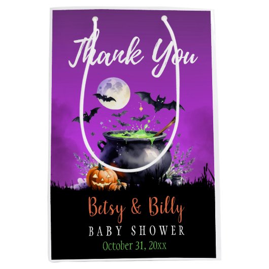 Een Baby breekt halloween Baby shower Medium Cadeauzakje (Voorkant)