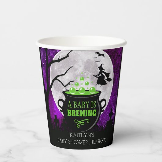 Een Baby breekt halloween Baby shower Papieren Bekers (Achterkant)