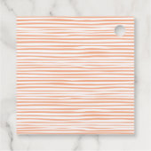 een baby breekt Halloween Baby shower Peach Bedankjes Labels (Achterkant)