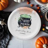 een baby breekt Halloween Baby shower Peach Papieren Bordje