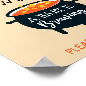 Een Baby breekt halloween Baby shower Poster (Hoek)