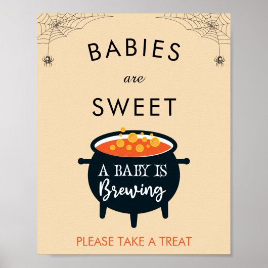 Een Baby breekt halloween Baby shower Poster (Voorkant)