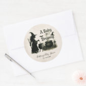 Een Baby breekt halloween Baby shower Ronde Sticker (Envelop)