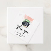 een baby breekt Halloween Baby shower Roze Bedankjes Labels (In situ)