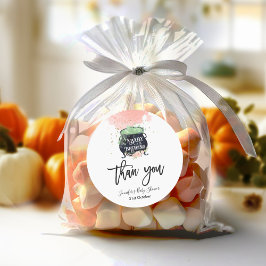 een baby breekt halloween Baby shower roze klasse Ronde Sticker