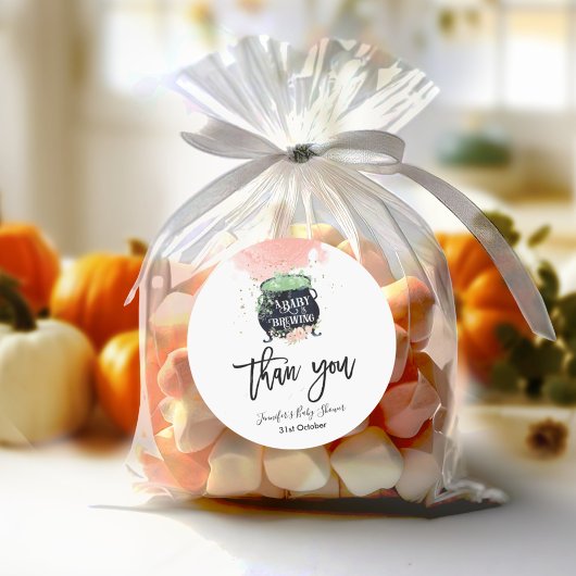 een baby breekt halloween Baby shower roze klasse Ronde Sticker