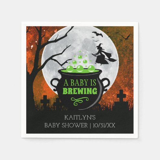 Een Baby breekt halloween Baby shower Servet (Voorkant)