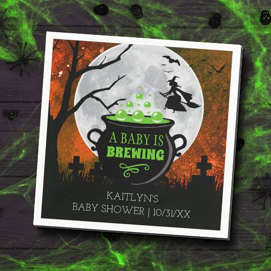 Een Baby breekt halloween Baby shower Servet