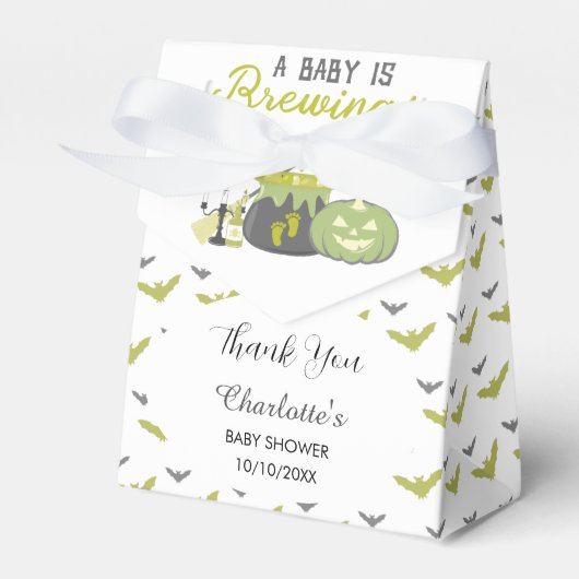 Een Baby breekt halloween heks Baby shower Bedankdoosjes (Voorkant Zijde)
