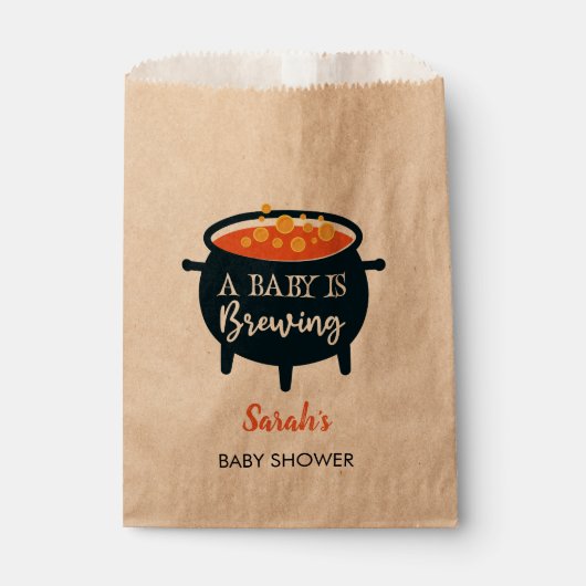 Een Baby breekt halloween heks Baby shower Bedankzakje (Voorkant)